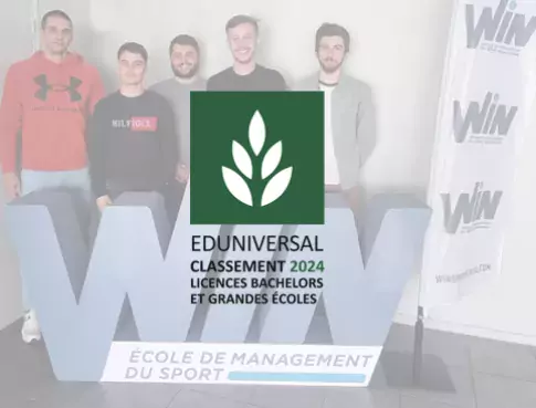 WIN Sport School Melun classement Eduniversal 2024 6ème meilleur bachelor Management du Sport de France école sport business v