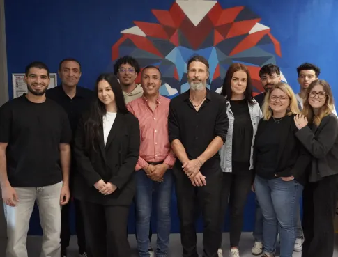 Romain Giroud en visite à Win Lyon